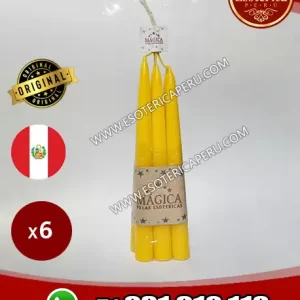velas esotericas amarillas x6