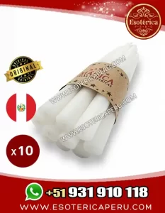 velas esotericas blancas x10