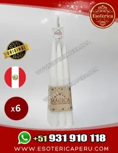 velas esotericas blanco x6