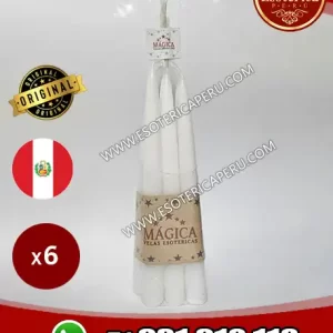 velas esotericas blanco x6