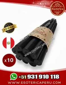 velas esotericas negras x10