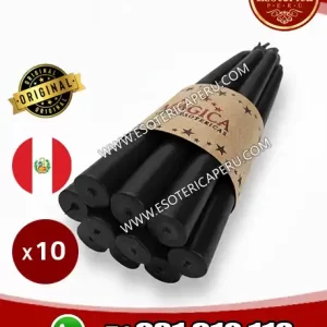 velas esotericas negras x10