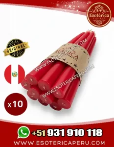 velas esotericas rojas x10