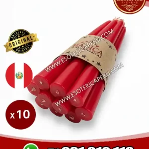 velas esotericas rojas x10