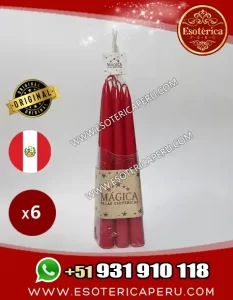 velas esotericas rojas x 6