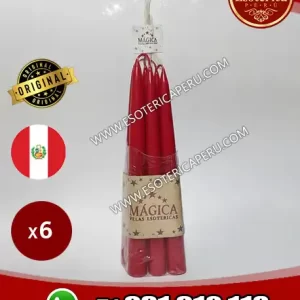 velas esotericas rojas x 6