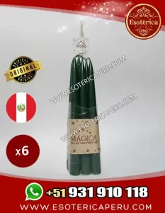 velas esotericas verde x6