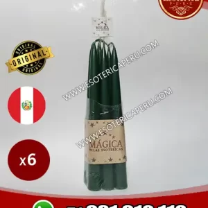 velas esotericas verde x6
