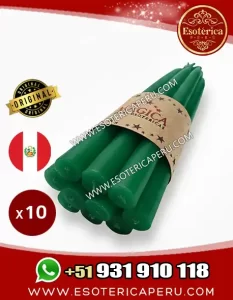velas esotericas verdes x10